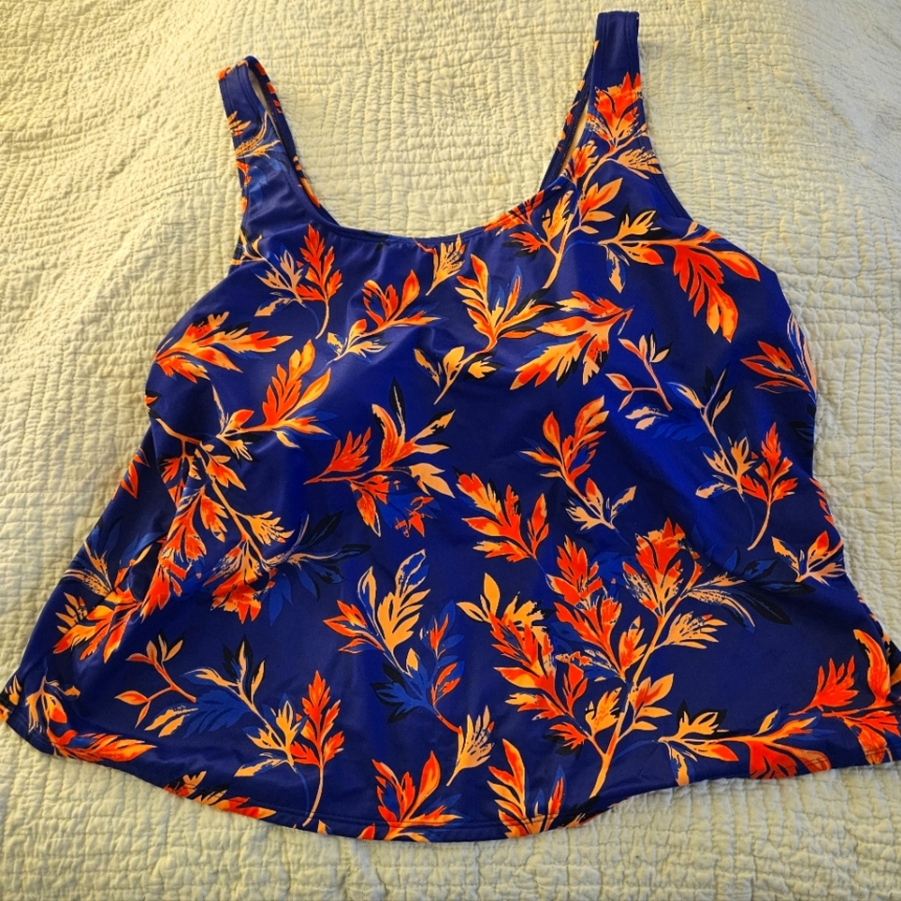 NWOT LLBEAN bathing suit top 22W